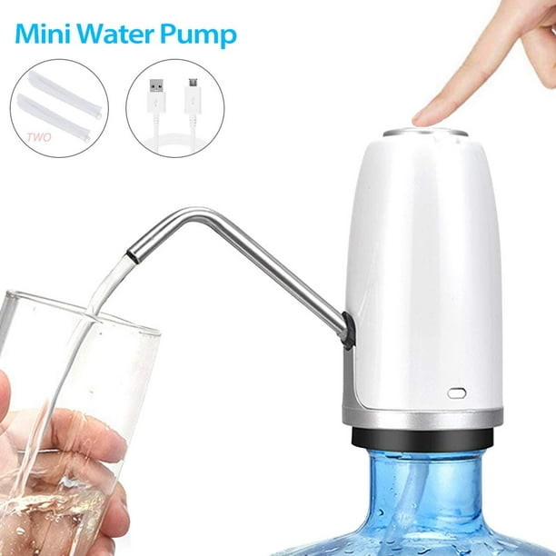 Mini USB Charged Water Dispenser Portable Water Jug Pump Of 1200Mah Battery JUSONEY 5 Gallon Water Pump Upgraded Plus 2 Silicone Replacement Hoses